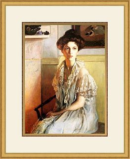 Lilla Cabot Perry Lady with a Bowl of Violets Gallery Framed Print Impressionism