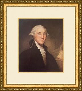 Gilbert Stuart - George Washington Print NEWLY MUSEUM STYLE CUSTOM FRAMED