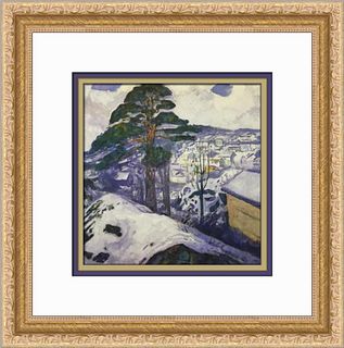 Edvard Munch Winter In Kragero Custom Framed Print