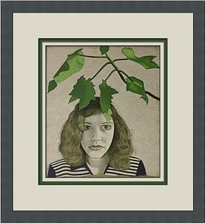 Lucian Freud Girl with Leaves Custom Framed Print