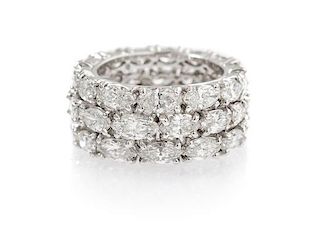 A Platinum and Diamond Eternity Ring, 6.90 dwts.