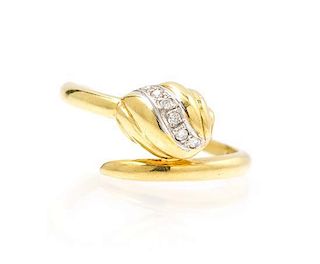 An 18 Karat Yellow Gold and Diamond Ring, Cartier, 2.20 dwts.