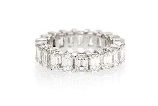 A Platinum and Diamond Eternity Band, 5.40 dwts.