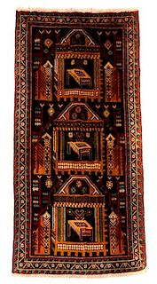 Hand Woven Persian Balouchi Rug 3' 5" x 5' 10"