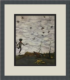 Lucian Freud Landscape with Birds Custom Framed Print