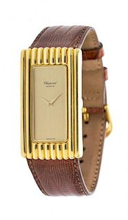 An 18 Karat Yellow Gold Wristwatch, Chopard,