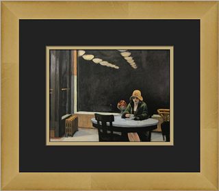 Edward Hopper Automat Custom Framed Print
