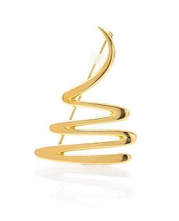 * An 18 Karat Yellow Gold Squiggle Brooch, Paloma Picasso for Tiffany & Co., 7.20 dwts.