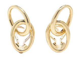 A Pair of 18 Karat Yellow Gold Earclips, Elsa Peretti for Tiffany & Co., 5.60 dwts.
