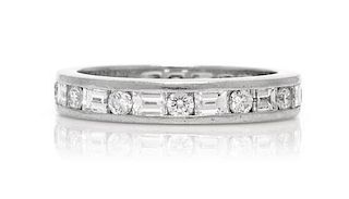 A Platinum and Diamond Eternity Band, Tiffany & Co., 3.30 dwts.