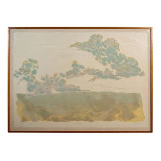 Mullean (American, 20th c.) Lithograph Cloudscape