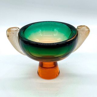 20th c. Murano Glass Decorative Footed Bowl
