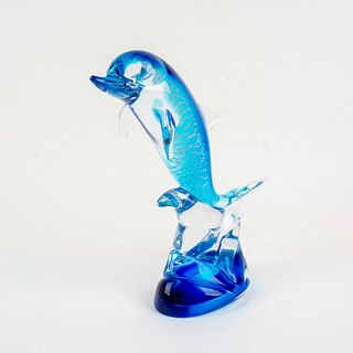 Marcolin Signed Italian Art Glass Dolphin Sculpture