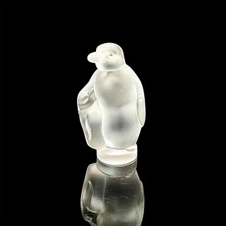 Sevres Frosted Crystal Figurine, Emperor Penguins