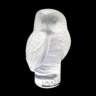 Vintage Lalique Glass Frosted Figurine, Owl