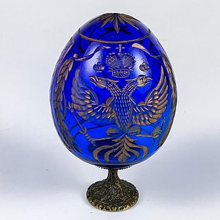 Cobalt Blue Glass Egg, Coat of Arms of Russia