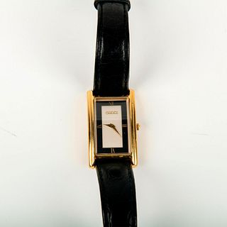 Vintage Gucci Black Genuine Leather Watch, 2600M Series