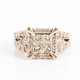 4 CTW Diamond Engagement Ring in 14K White Gold