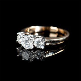 Size 5.5, 0.80 ct TWT Three Stone Diamond Ring