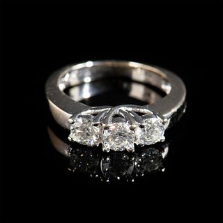 Size 5.5, 0.87 ct TWT Diamond Ring