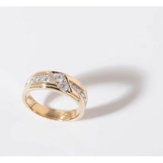 Size 9, 1.00 ct TWT, Men's Diamond and Gold Ring