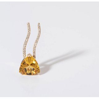 0.30 ct Diamond And Colored Stone Pendant 14K Yellow Gold