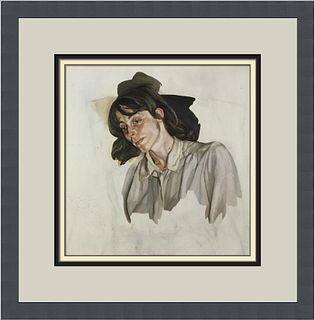 Lucian Freud Last Portrait Custom Framed Print