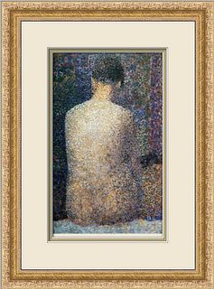 Georges Seurat Model from Behind Museum Print Newly Custom Framed