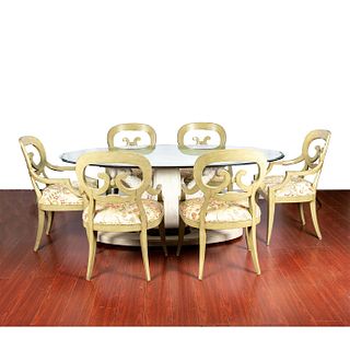 Elegant Vintage Dining Room Table Set For 6