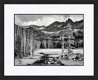 Ansel Adams - Mount Ansel Adams  Lyell Fork Custom Gallery Framed 