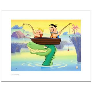"Fred and Barney Fishing" Limited Edition Giclee from Hanna-Barbera, Numbered with Hologram Seal and Certificate of Authenticity.