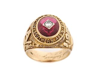 1956 Atlanta Crackers Gold & Diamond Team Ring