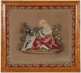 Victorian Framed Needlework and Petit Point 