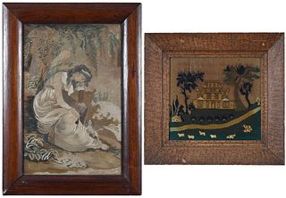 Two British Silk and Needlework Pictures