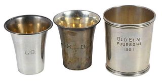 Sterling Julep and Cups with Leather Case
