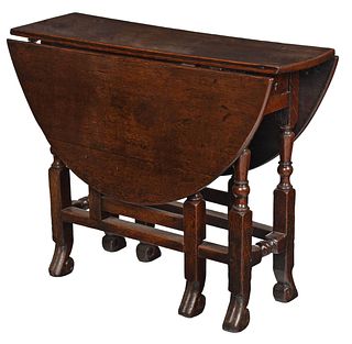 Early English Oak Gate Leg Table