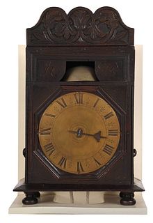Rare Early British Oak Bracket Clock
