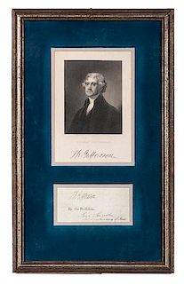Thomas Jefferson, Clipped Signature as President, 1801 