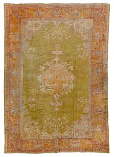 Turkish Oushak Flatweave Carpet