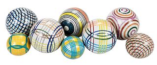 Group of 19 Porcelain Carpet Balls