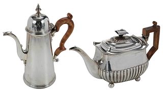 English Silver Teapot and Coffee Pot