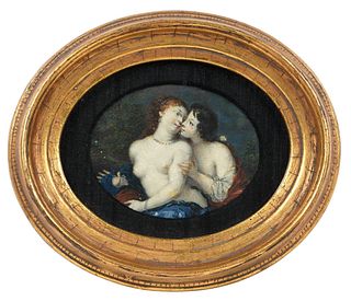 Portrait Miniature Attributed to Jacques-Antoine Arlaud, Lovers