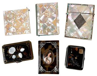 Six Tortoiseshell and Mother of Pearl Cases