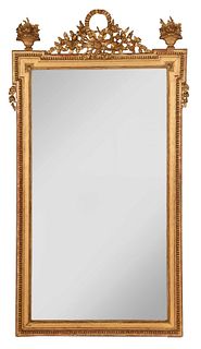 Louis XVI Style Carved and Giltwood Pier Mirror