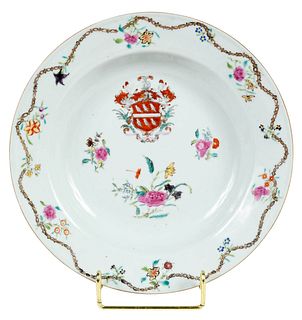 Chinese Export Armorial Porcelain Bowl, Croke