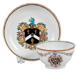 Two Chinese Export Armorial Porcelain Objects, Bland and Butler