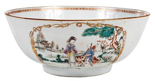 Chinese Export Armorial Porcelain Punch Bowl, Campbell, Duke of Argyll