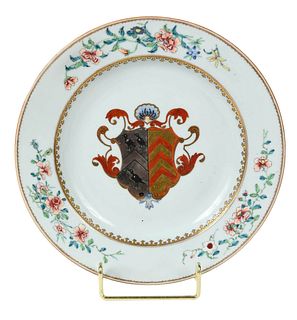 Chinese Export Armorial Plate, Willie or Selley