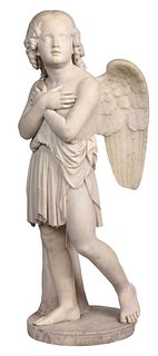 Large Marble Sculpture of an Angel