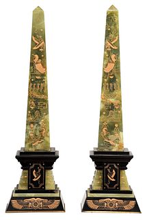 Pair of Egyptian Revival Obelisks